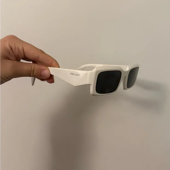Prada Ivory Sunglasses with Black Lenses - Picture 3 of 5